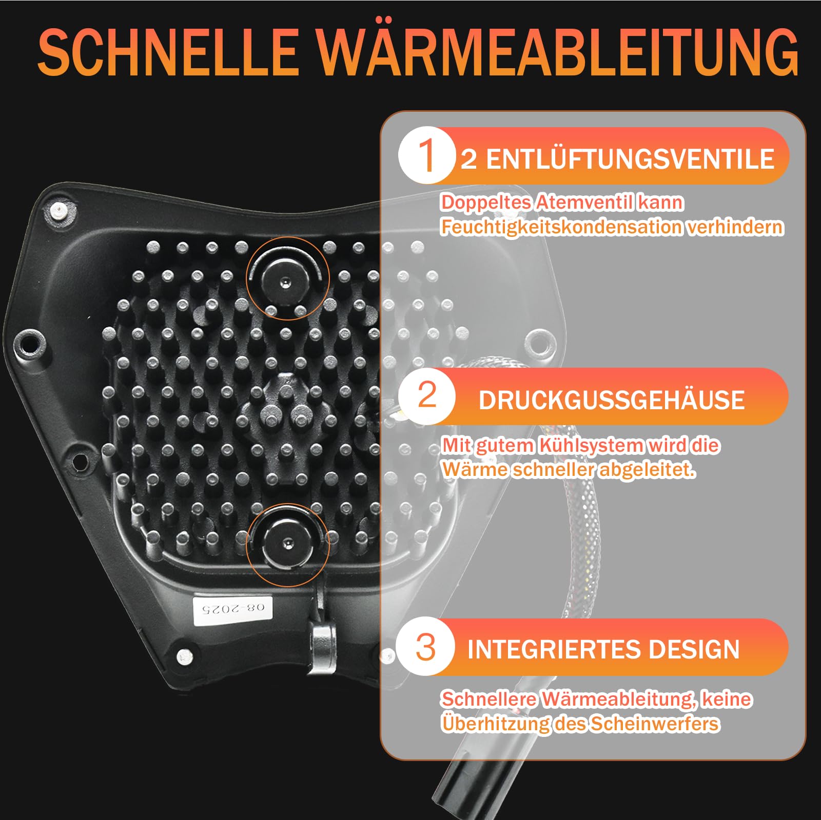 LED Motorrad Scheinwerfer E-GeprüFt Mit Fern- und Abblendlicht Tagfahrlicht für KTM EXC EXC-F XC XCW SX SXW SXF 125 250 300 350 450 500 2024-2025