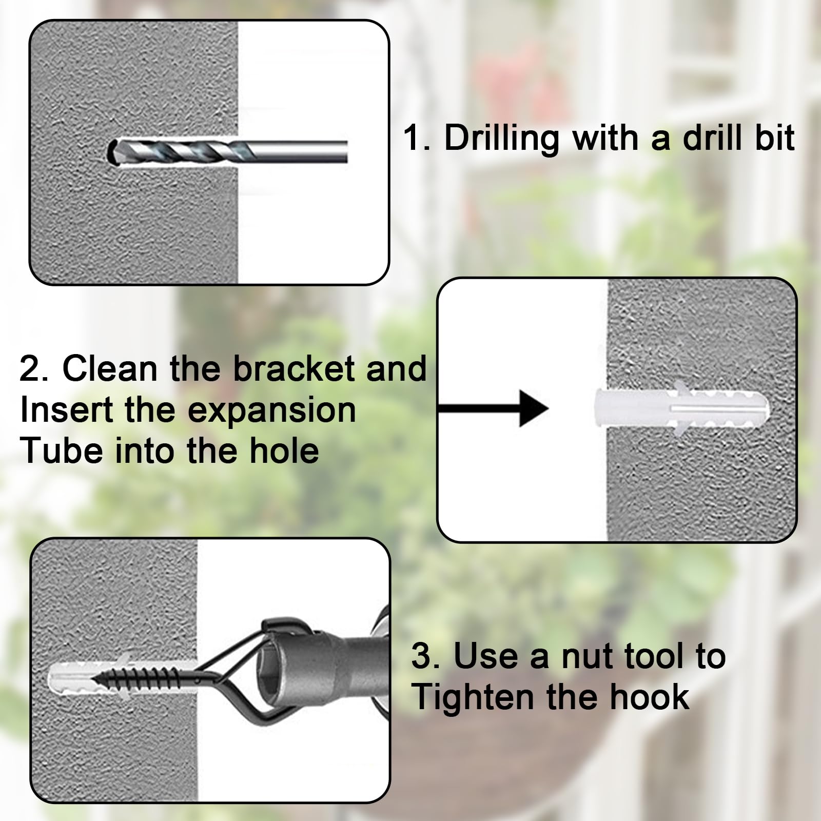 Ganci A Vite In Acciaio Inox - Set 32 Pezzi Con Tubi Di Espansione, Per Piante, Lampade, Cesti - Foto 8