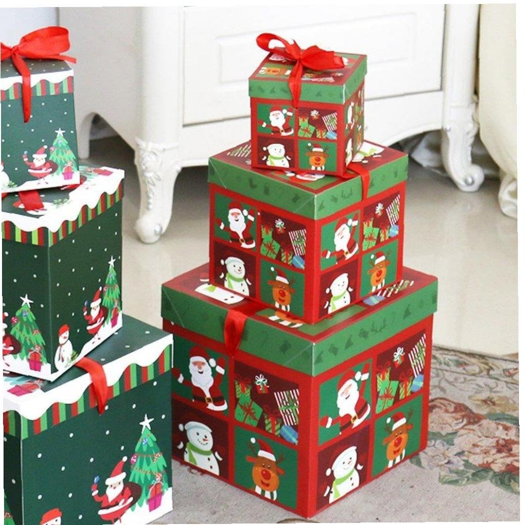 Amazon.co.jp: クリスマス ネスティング ギフトボックス ペーパー