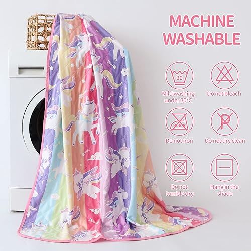 Miniatura 7 de LIFEYJ Mantas refrescantes para durmientes acalorados, manta que brilla en la oscuridad, regalos de unicornios para niñas, Q-Max 0.4, manta fresca