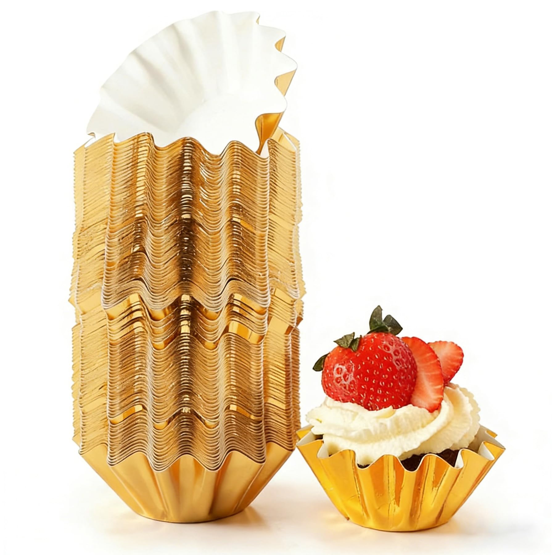 Caissettes à muffins en papier PET ingraissable 210g haut de gamme pour buffet de mariage