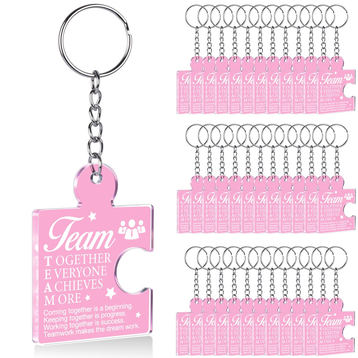 Team Appreciation Gifts Bulk Thank You Keychains for Coworkers