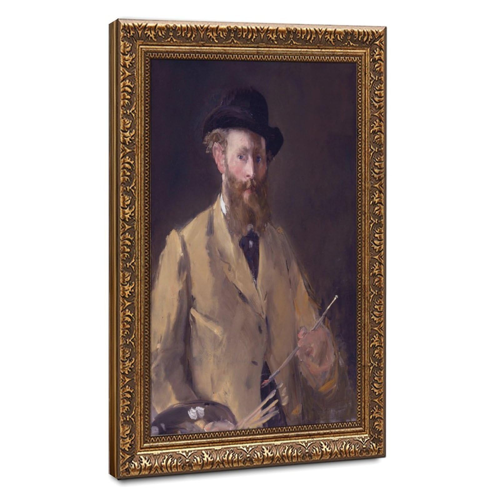 Toile Edouard Manet Autoportrait avec palette pour bureau - 8