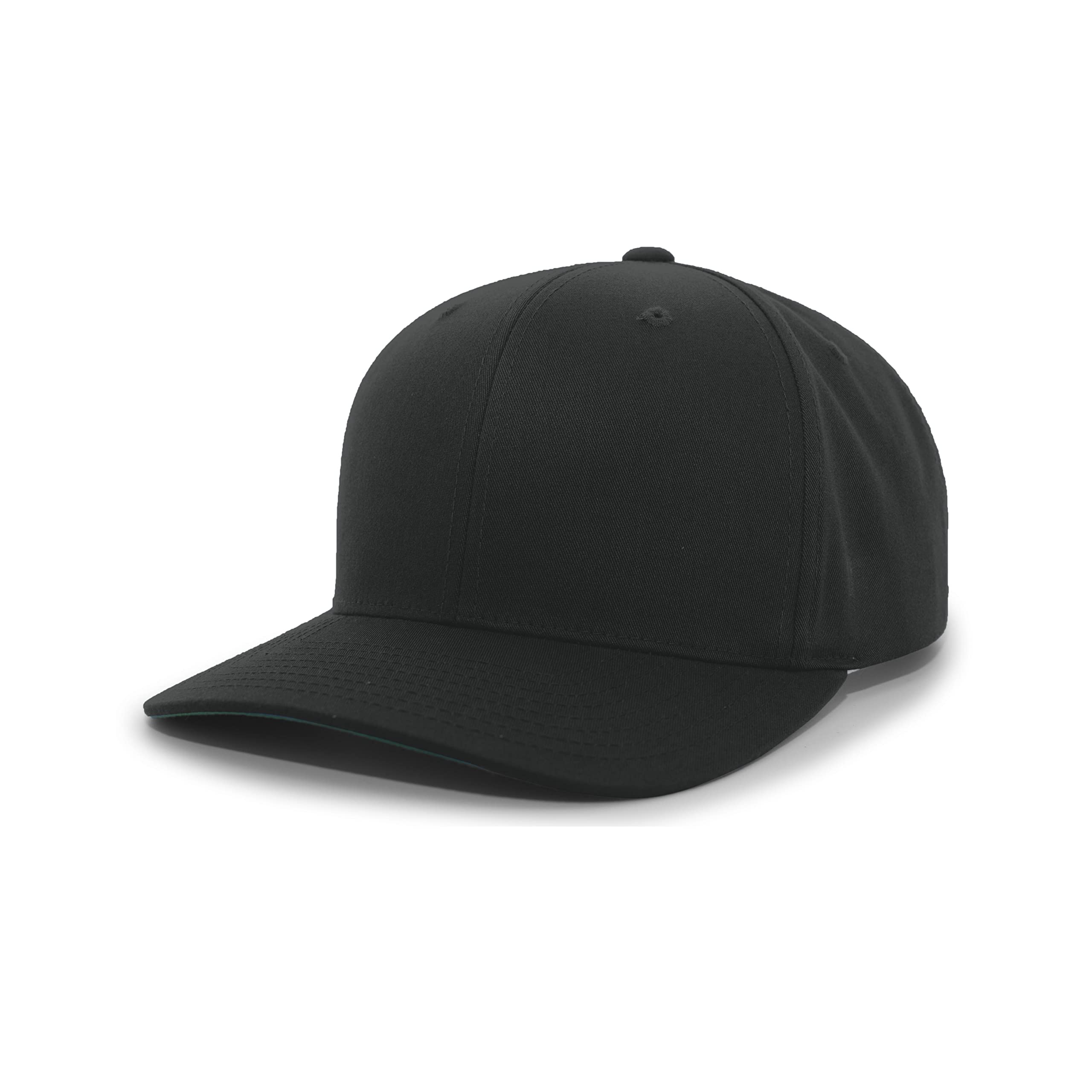 Pacific Headwear Cotton-Poly Hook-and-Loop Adjustable Cap, Black