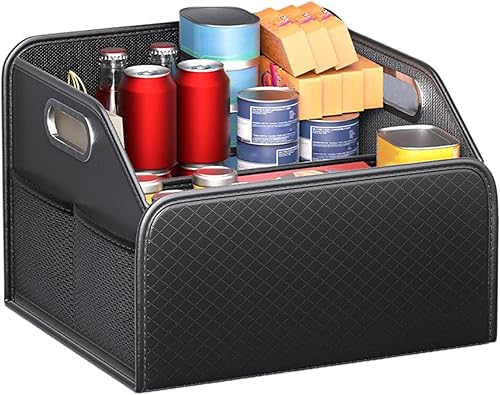 Trunk Organizer for Car  cargo tote, Foldable storage bin, Heavy-duty trunk compartment sorter  Multipurpose automotive accessory for SUV RV sedan