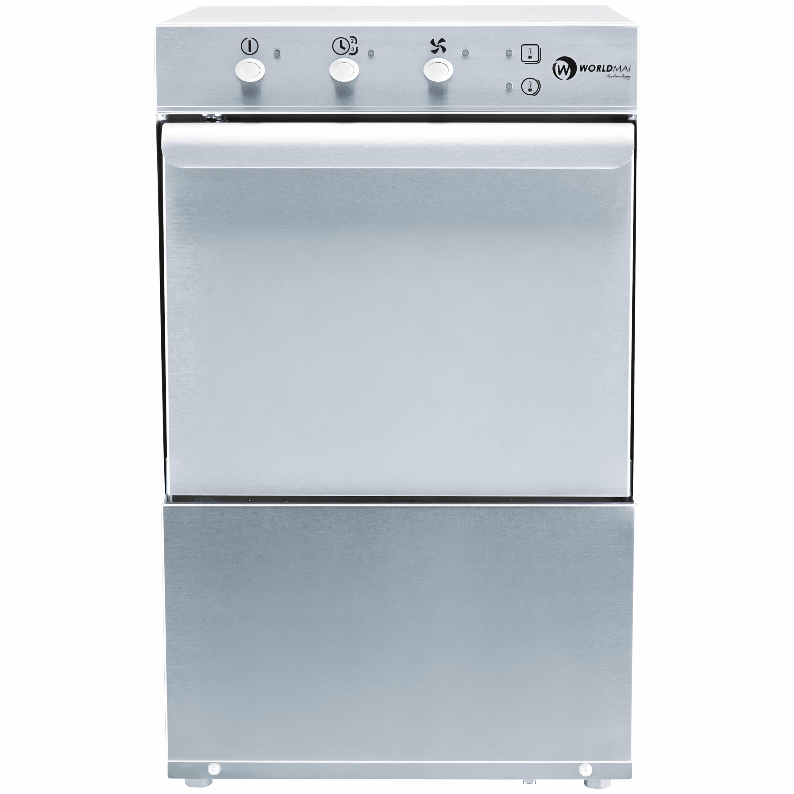 Lavabicchieri Professionale WORLDMAI 35x35 con Pompa di Scarico e Dosatore Brillantante. Macchina Lavapiatti per Cucina di Ristorante, Bar e Horeca. - MADE IN EUROPE
