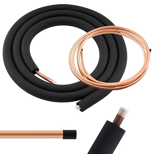 Kingdder 2 Pcs 15 ft Length Mini Split Line Set