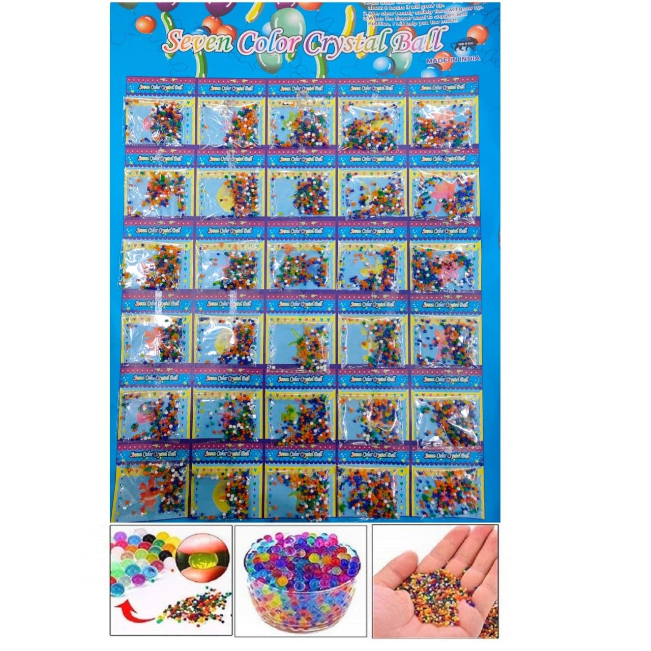 WAAOME 30 Packet Water Ball | 6000 PCS Approx Growing Ball for Decoration Purpose Jelly Balls (A997)