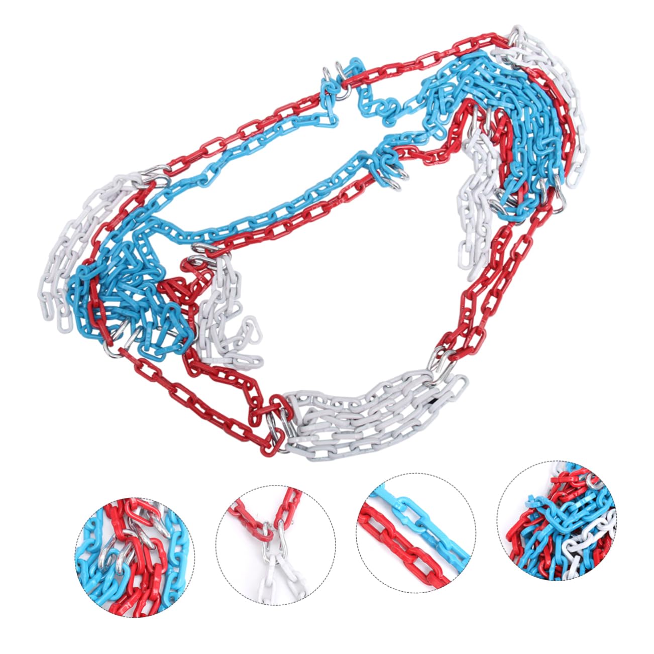 Totority Strong Durable Manganese Steel Basketball Goal Net Hook Chain Design Weather Resistant for Standard Hoops for Outdoor Indoor Basketball Play