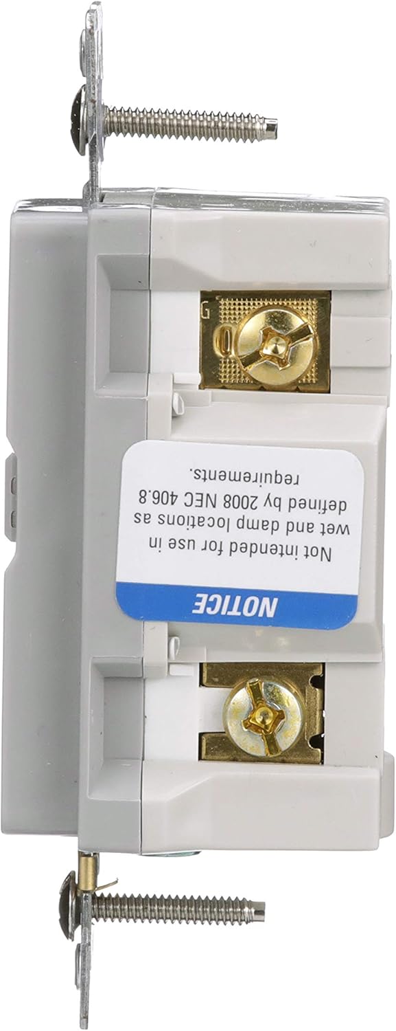 Eaton GFCI Self-Test 15A -125V Tamper Resistant Duplex Receptacle with Standard Size Wallplate, Gray