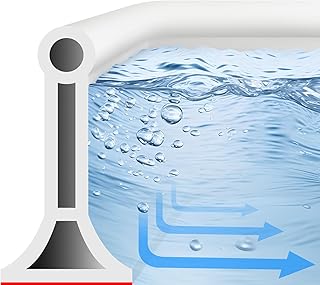 Fentar 2m Wet Room Floor Barrier, Self-Adhesive Shower Splash Guard, Rubber Shower Water Barrier, Shower Threshold Water Barrier, Flexible Shower Screen Seal Strip for Bathroom Floor Sink (White)