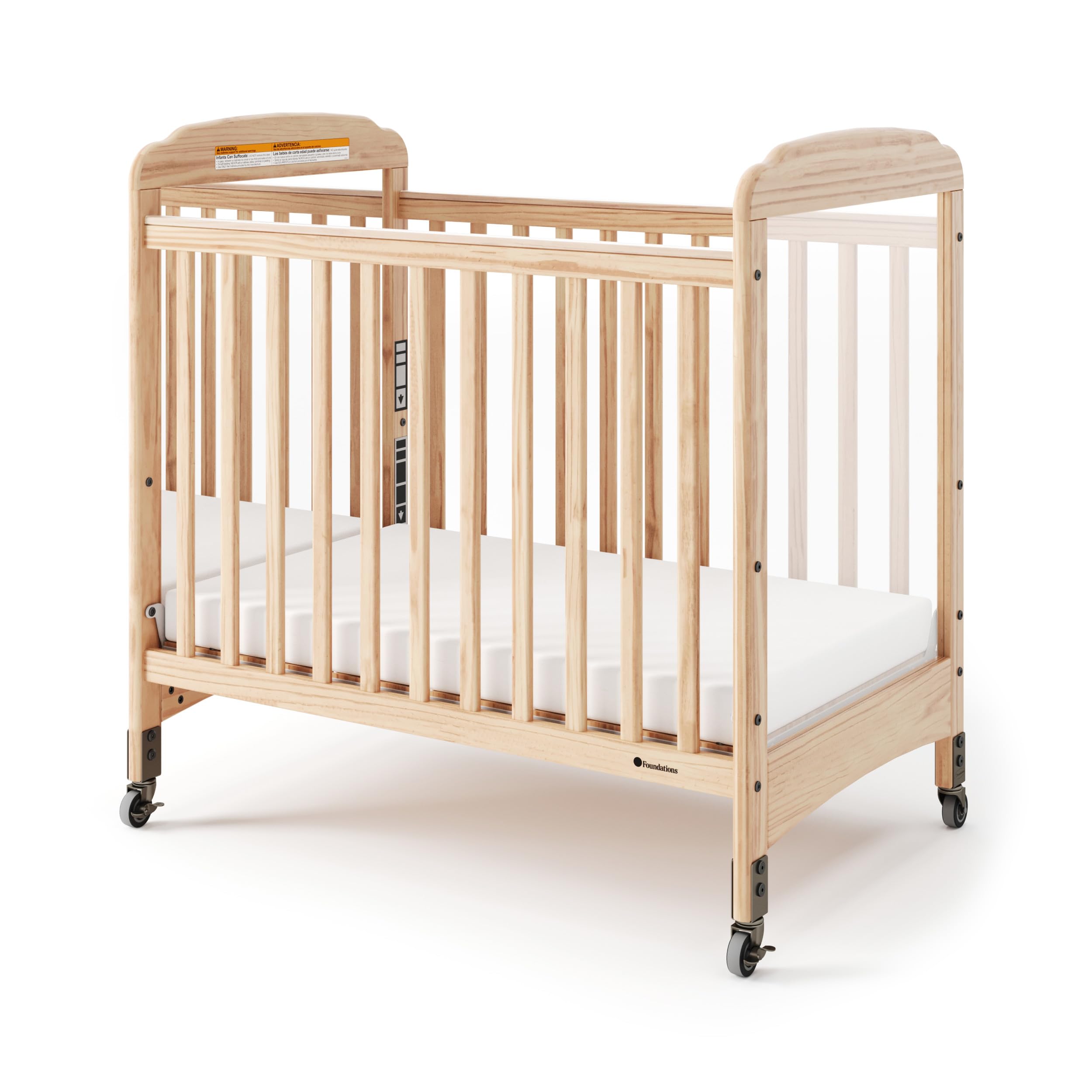 【新品未使用】NMMｘASHIMOCRAFTS LITTLE COT CKBK Amazon.com : Foundations Serenity Compact Mirrorview Daycare Crib
