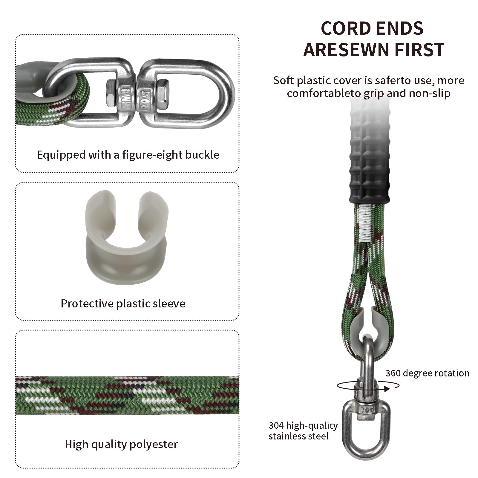 Corde de Hamac, Suspension de Hamac Réglable, Suspension de Fauteuil Suspendu pour Aire de Jeux Extérieure, Fauteuil Suspendu pour Escalade et Yoga