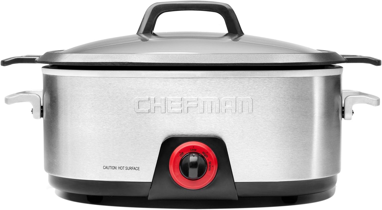 Chefman, Slow Cooker with Die-Cast Insert, Stainless Steel