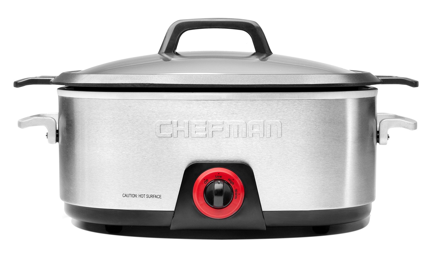 Chefman, Slow Cooker with Die-Cast Insert, Stainless Steel