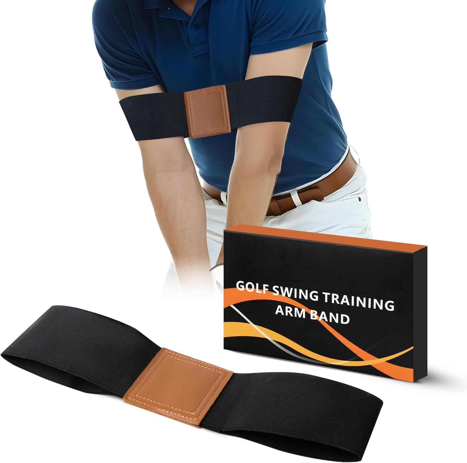 Golf Swing Trainer Aid,Swing Correcting Arm Band,Swing Golf Aid Trainer,Golf Trainer for Right & Left-Handed Players