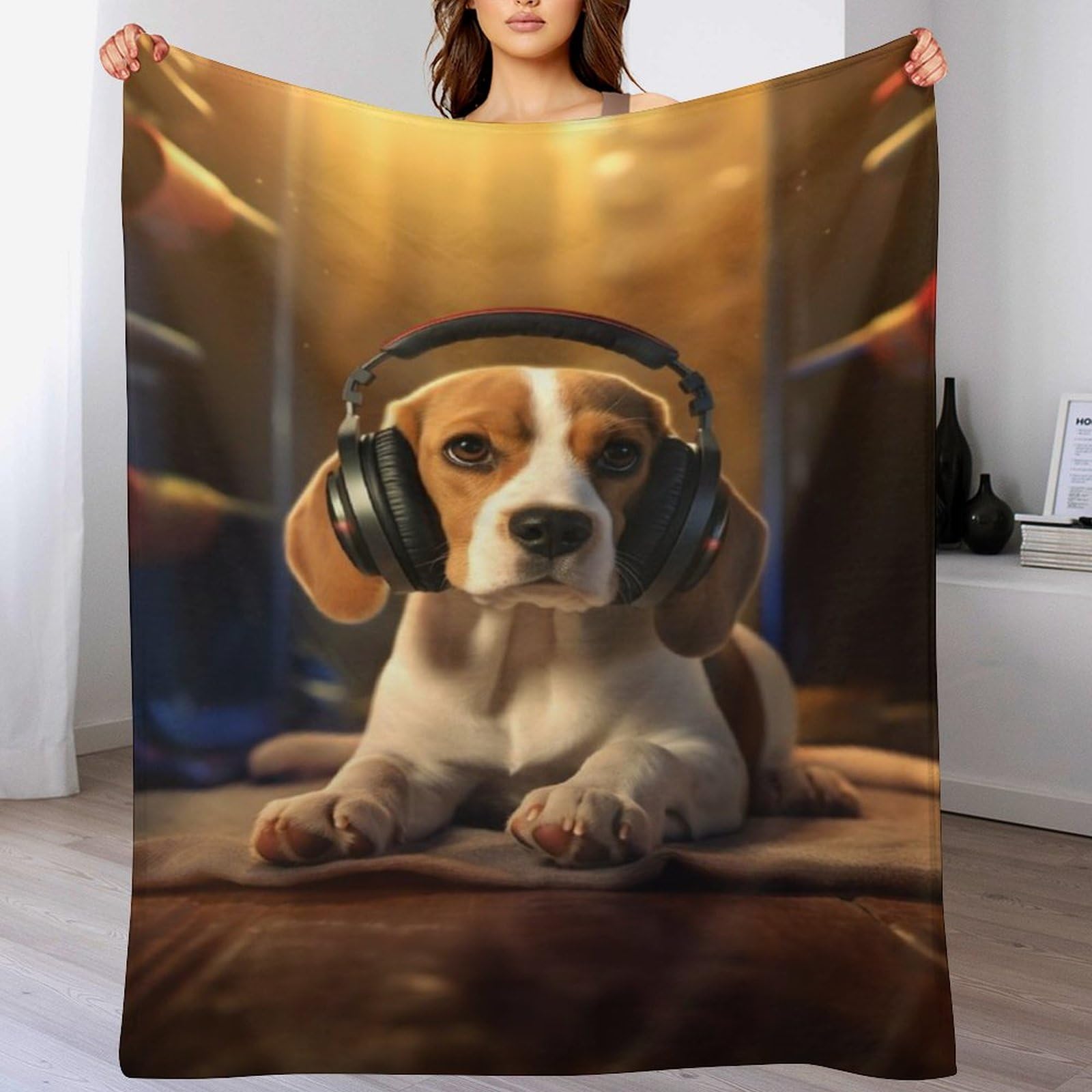 Manta de franela para perro mullida para camas y salones manta de forro polar lavable