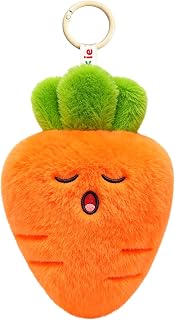 Ausener Weekie Wonders Emotional Carrot Support Plush Bag Charm, Soft Plush, Funny Gifts for Adults Coworkers (MON, Carrot)