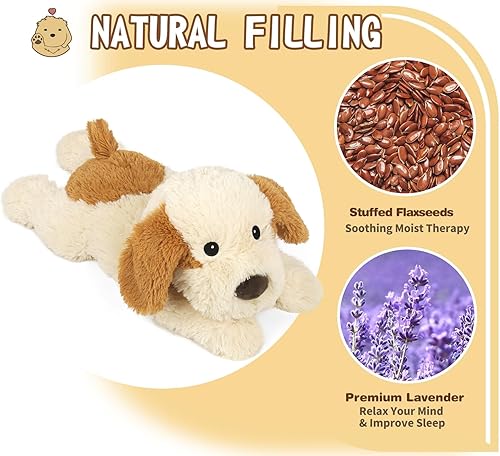 Miniatura 4 de Animales de peluche para cachorros, para microondas, adorable peluche esponjoso para mayor calidez, juguetes de peluche para cachorros, con aroma a