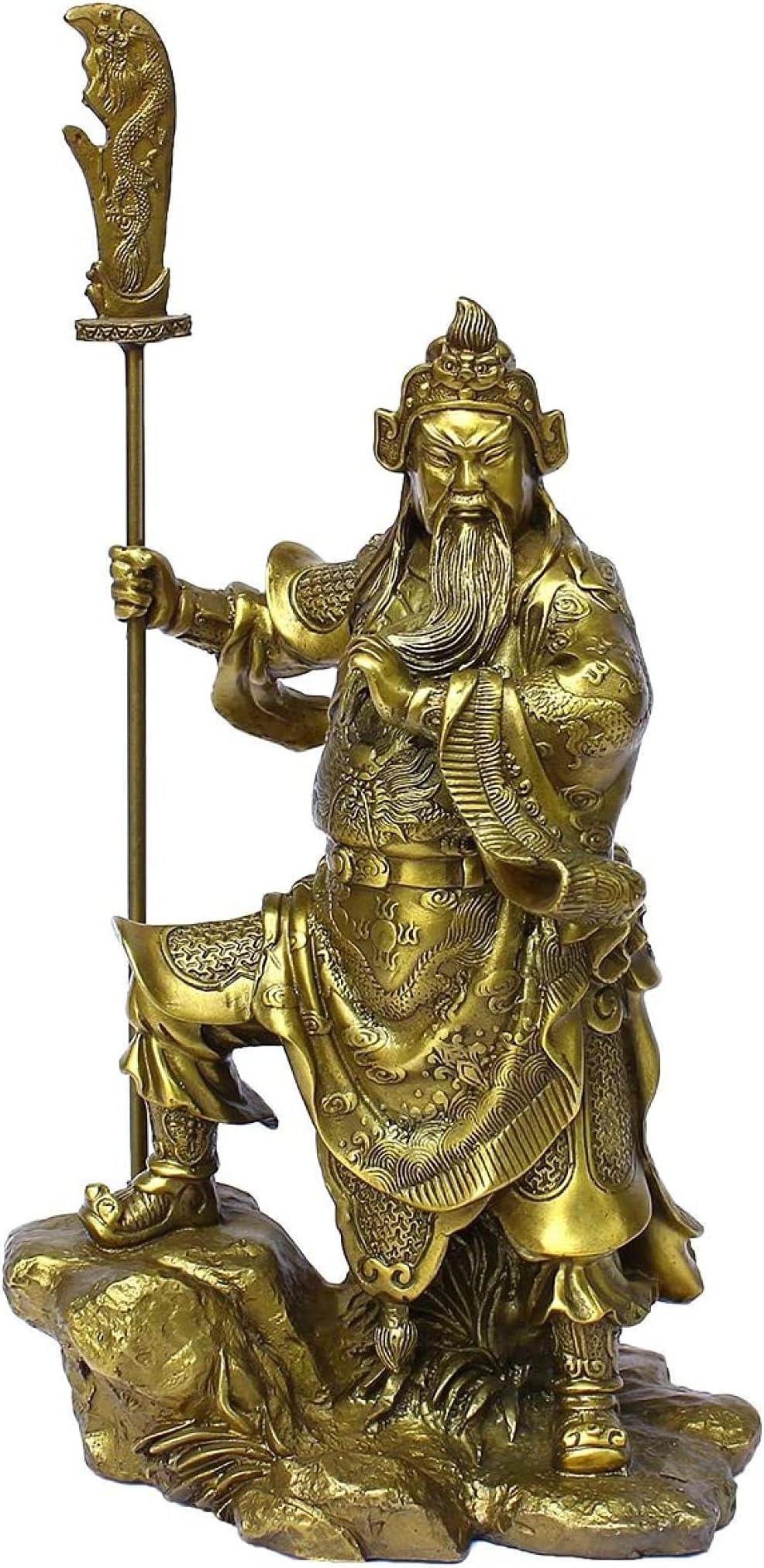 Modern Abstract Art Decorating Ornament Statue Sculpture，Guan Yu Statue Bronze Collectible Statue/Chinese Feng Shui Society Handmade Wu Song/Wu Sheng Guang Gong Tu Sculpture Guan Yun Chang/Home Decora