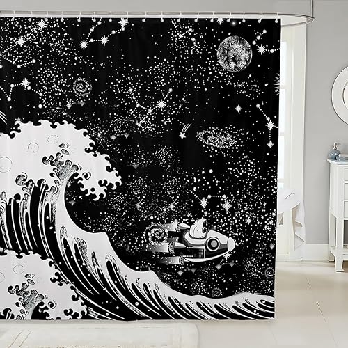 Miniatura 11 de Feelyou Cortinas de ducha de tela de cerezo rojo, cortina de ducha para niños y niñas, dibujos animados, frutas, alimentos, baño, accesorios