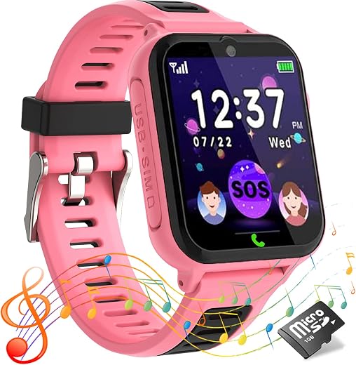 Kids Smart Watch Phone Touch Screen Smart Watch for Kids, Smart Watches with 2 Way Call, Kids Smartwatch Music Games Watch Presents for Boys Girls…