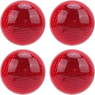 Shopping Spree Red Reflector, 4PCS Reflective Sticker ABS Material Reliability with Reflective Effect for Car Motorcycle