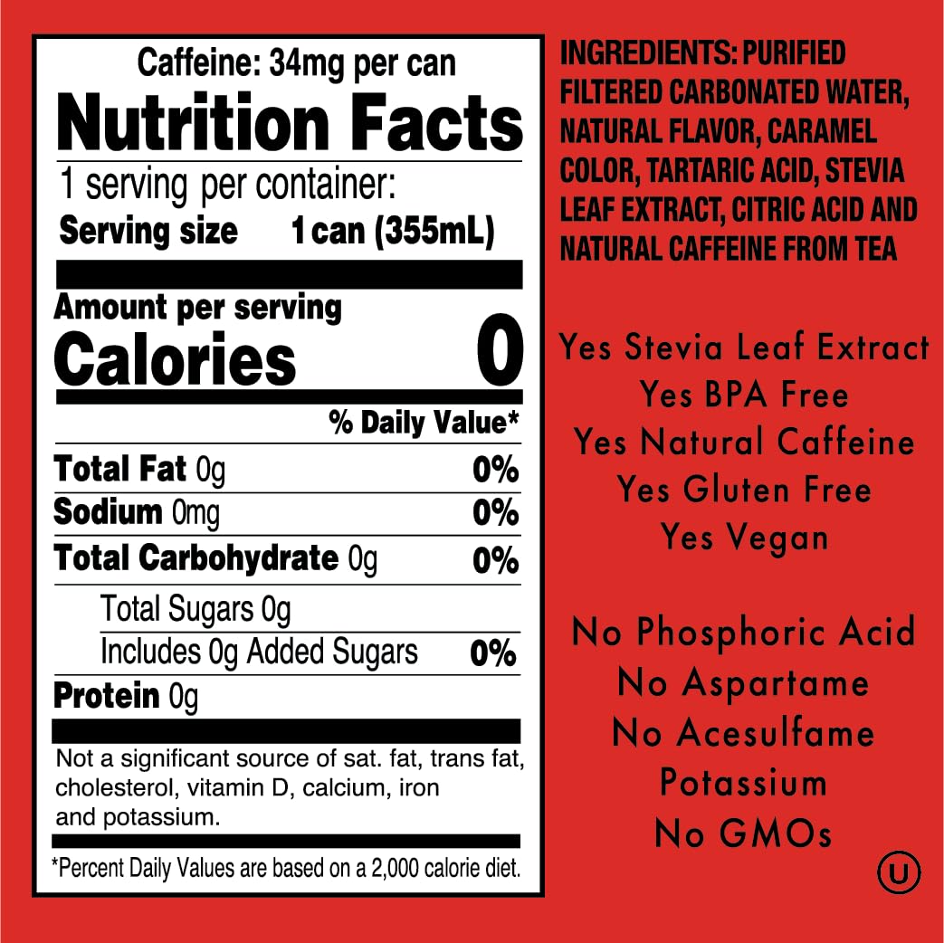 Langers Zero Craft Cola with Stevia, No Weird Stuff, 12 Fl Oz (Pack of 12)