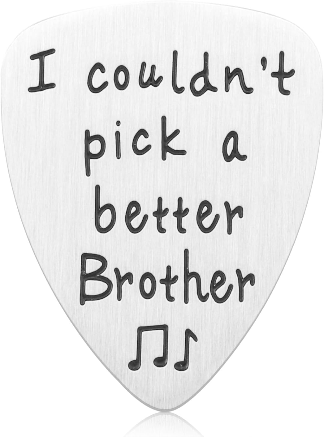 I Couldn't Pick A Better Brother Guitar Pick Jewelry - Stainless Steel, Unique Birthday Gift for Musician