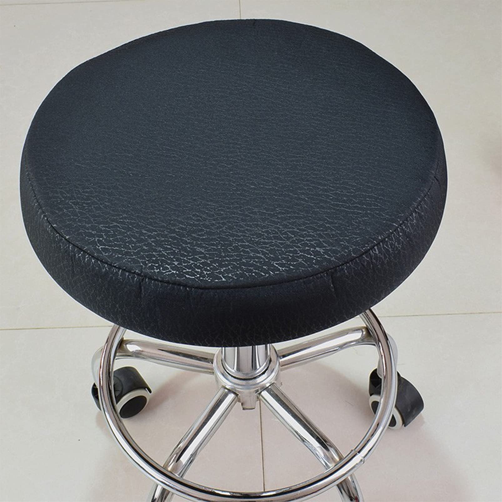 Anawakia Runde Barhocker Abdeckung - Stretch Schonbezug In 3 Größen (Lila, 35cm)