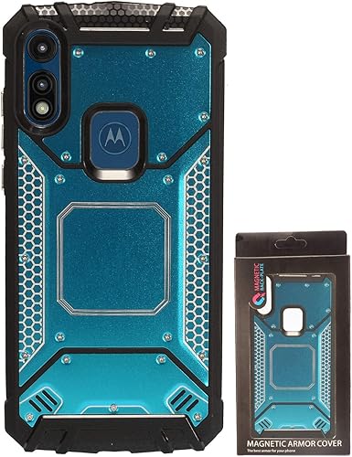 Miniatura 2 de Para Motorola Moto E (2020) XT2052 - Funda de aluminio de metal para teléfono - ZY1 Azul