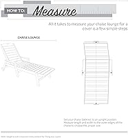 Vista 4 de Classic Accessories Veranda - Funda para tumbona/cubierta de 65 pulgadas, resistente al agua, para patio, tumbona para exteriores