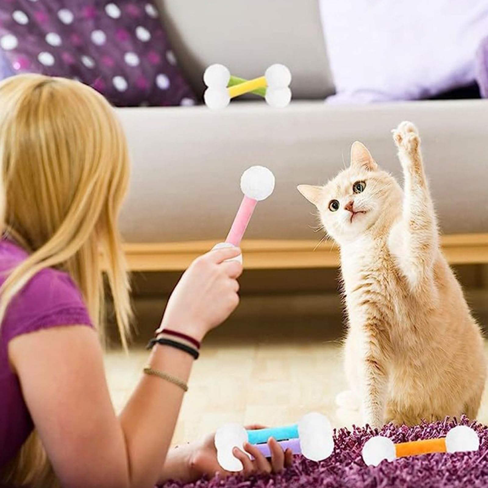 Beißspielzeug für Kätzchen, interaktives Spielzeug mit Katzenminze, interaktive Katzenminze, um Langeweile drinnen und draußen zu reduzieren