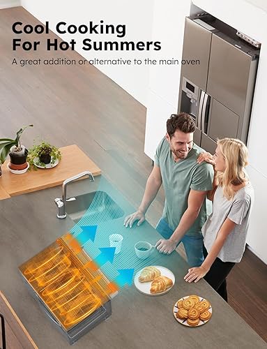 Miniatura 8 de Nuwave Bravo XL Pro - Horno tostador con freidora de aire, 100% de súper convección mejorada, resultados más rápidos y crujientes, 100 preajustes,