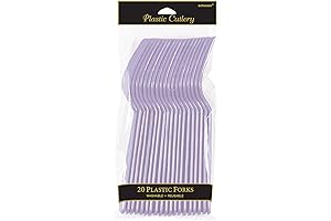 Charming Purple Plastic Forks: Pack of 20