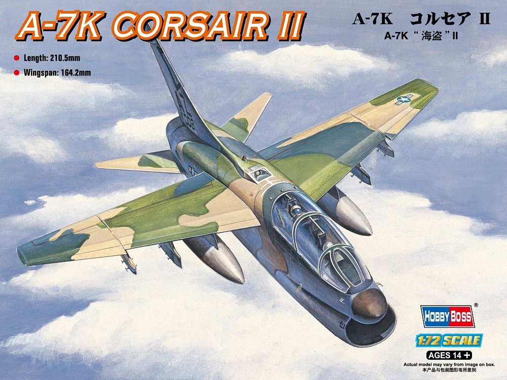 Amazon.com: Hobby Boss HY87212 A-7K Corsair II Airplane Model
