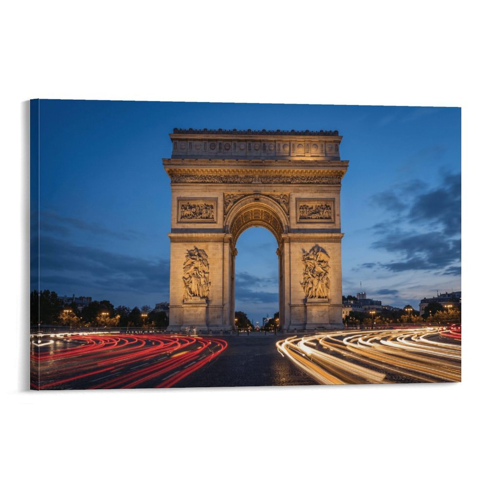 XPASHIQWC Arc De Triomphe Paris Wall Decor Poster Canvas Prints Picture Modern Canvas Wall Art Picture Wall Hanging for Living Room Bedroom Home Decorations 20x30inch(50x75cm)