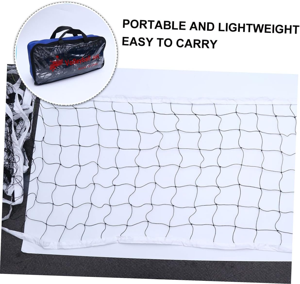 KICHOUSE 1set Professional Beach Volleyball Net Training Mesh for Outdoor Use for Standard Courts Lightweight Portable for Family Fun and Sports Activities