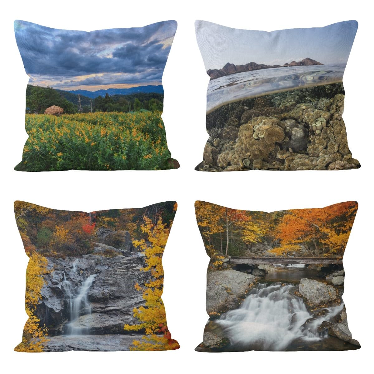 Taie d'oreiller en satin CEVAN housse de coussin lin protectrice