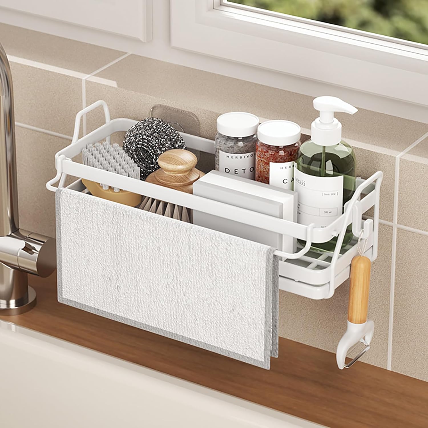 Amazon.com - ASYEHJNR Sponge Holder for Kitchen Sink, Wall Mount ...