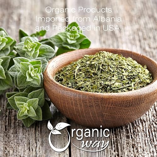 Miniatura 3 de Organic Way Hoja de orégano seca cortada y tamizada (Origanum vulgare) - Cosecha silvestre europea  Certificado orgánico y Kosher  Vegano, sin OMG y