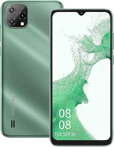 Blackview Teléfonos celulares, A55 Teléfono, 4G Dual SIM Desbloqueado Teléfonos Celulares, Pantalla HD+ de 6.5", 3 Ranuras para Tarjeta SIM, 16GB