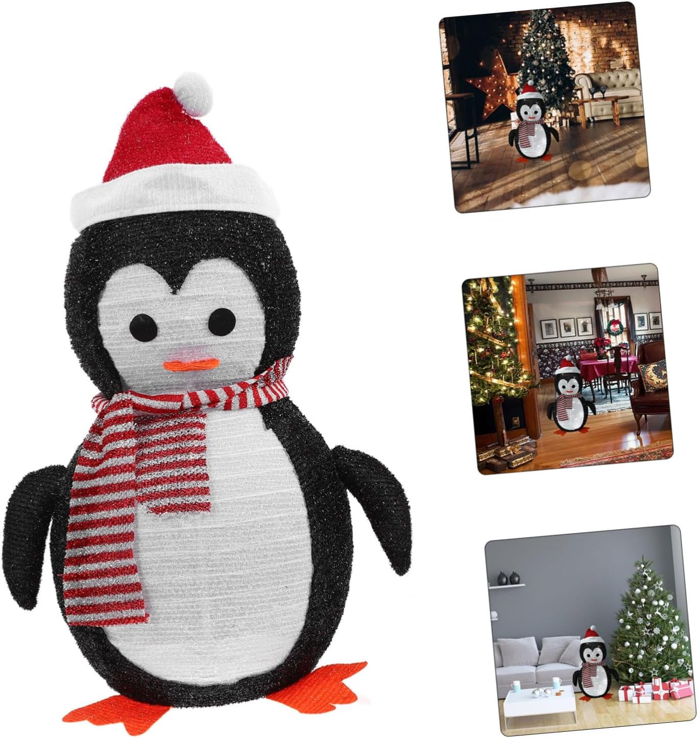 Alipis Lighted Penguin Lanterns Christmas Decorations Weather-Resistant Holiday Decor for Use Festive Penguin Patio Lights Seasonal Displays Party Favors