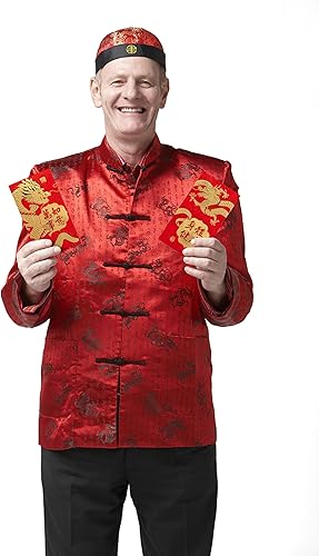 Miniatura 5 de 36 sobres chinos rojos de la suerte, sobres de dinero de la suerte 2024, sobre grande y 50 piezas de monedas chinas de Feng Shui de buena suerte,