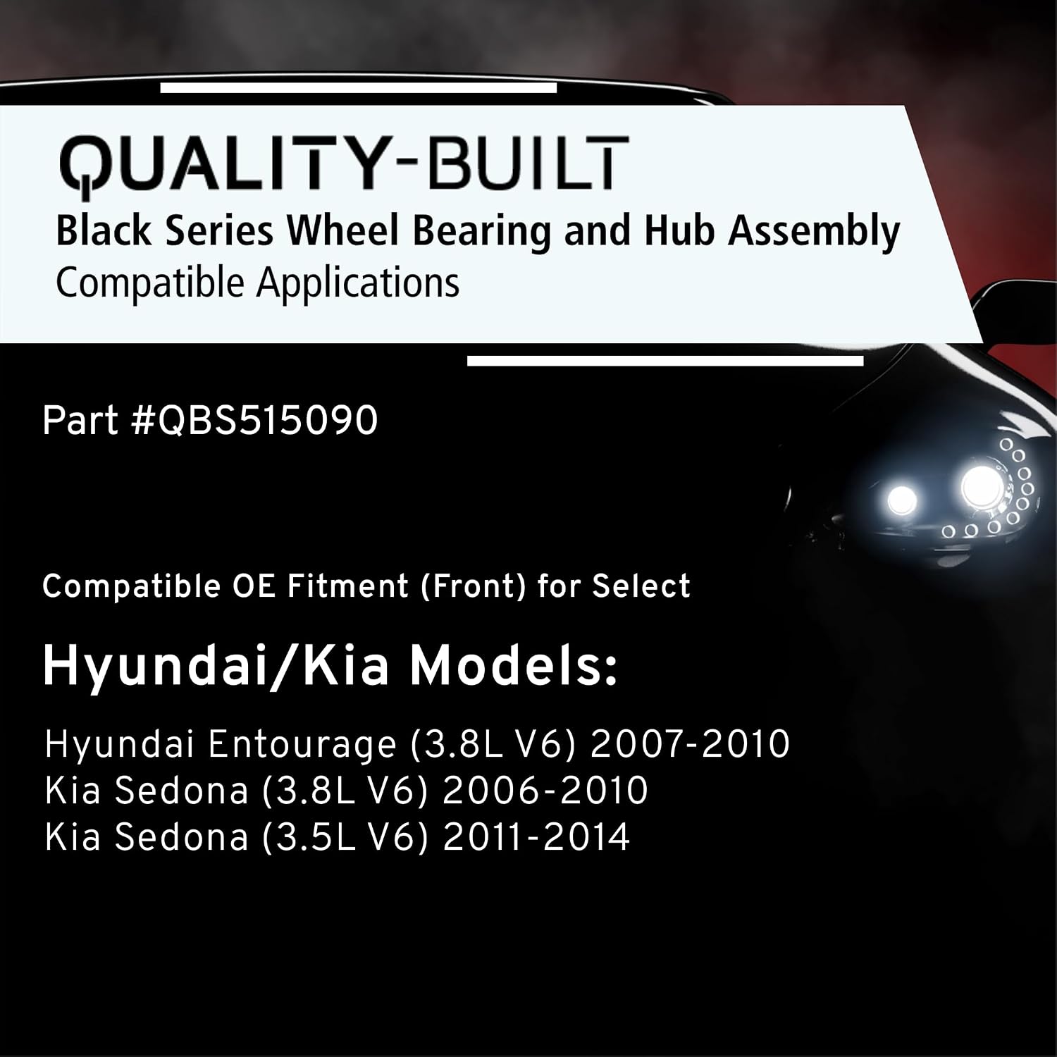 QUALITY-BUILT Black Series Front Wheel Bearing & Hub Assembly, QBS515090