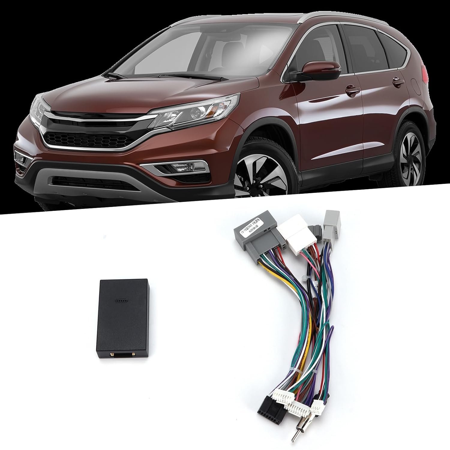 Aramox 16Pin Audio Wire Harness Adapter for Car Stereo, Power Cable Connector with Canbus Box for CRV/ 2012-2015