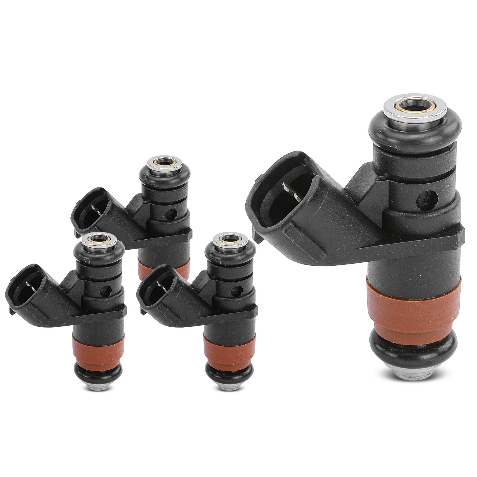 4x Einspritzventile Für Citroën/Peugeot - Kompatibel Mit C3, 206+, 207, Nemo 1.1L-1.4L Benziner