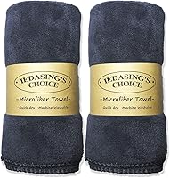 IEDASING'S CHOICE Dog Towels 2 Pack Super Absorbent Quick Dry Microfiber 16x31 Inch Soft Grey for Bath Grooming Paws
