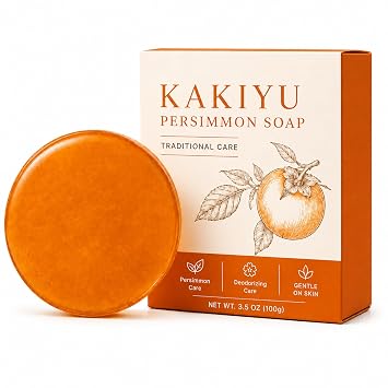 KAKIYU Persimmon Soap for Body Odor Care, with Persimmon Extract, 3.5 oz