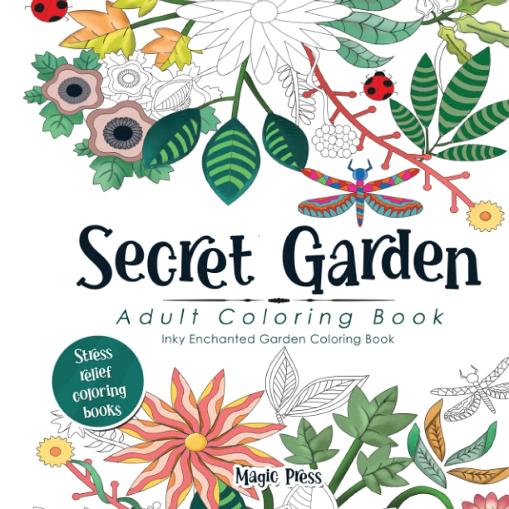 Amazon.com: Secret Garden: Adult Coloring Book. Inky Enchanted Garden Coloring Book. Stress ...